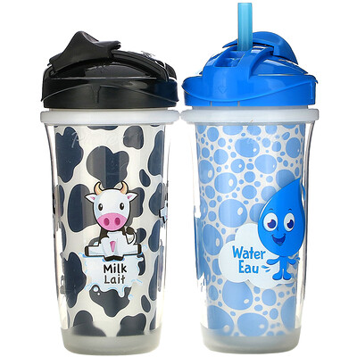 

Playtex Baby Sipsters, Milk & Water Cup, 12+ Months, 2 Cups, 9 oz (266 ml) Each