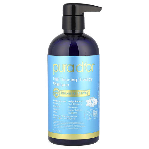 Pura D'or, Hair Thinning Therapy Shampoo, All Hair Types, 16 fl oz (473 ml)