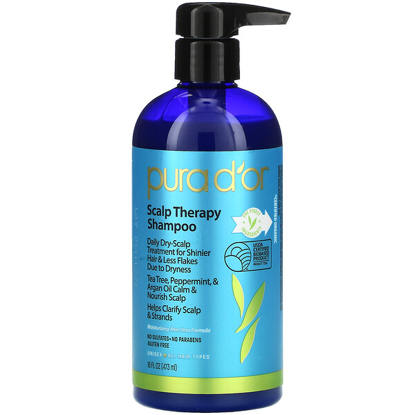 Pura D'or‏, Scalp Therapy Shampoo, 16 fl oz (473 ml)