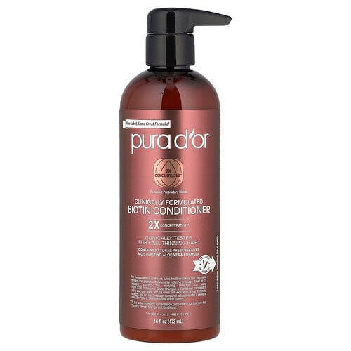 Pura D'or, Clinically Formulated Biotin Conditioner, All Hair Types, 16 fl oz (473 ml)