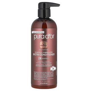 Pura D'or, Condicionador de Biotina Formulado Clinicamente, Para Todos os Tipos de Cabelo, 473 ml (16 fl oz)