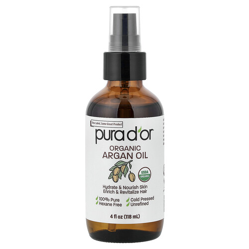 Pura D'or, Aceite de argán orgánico, 118 ml (4 oz. Líq.)