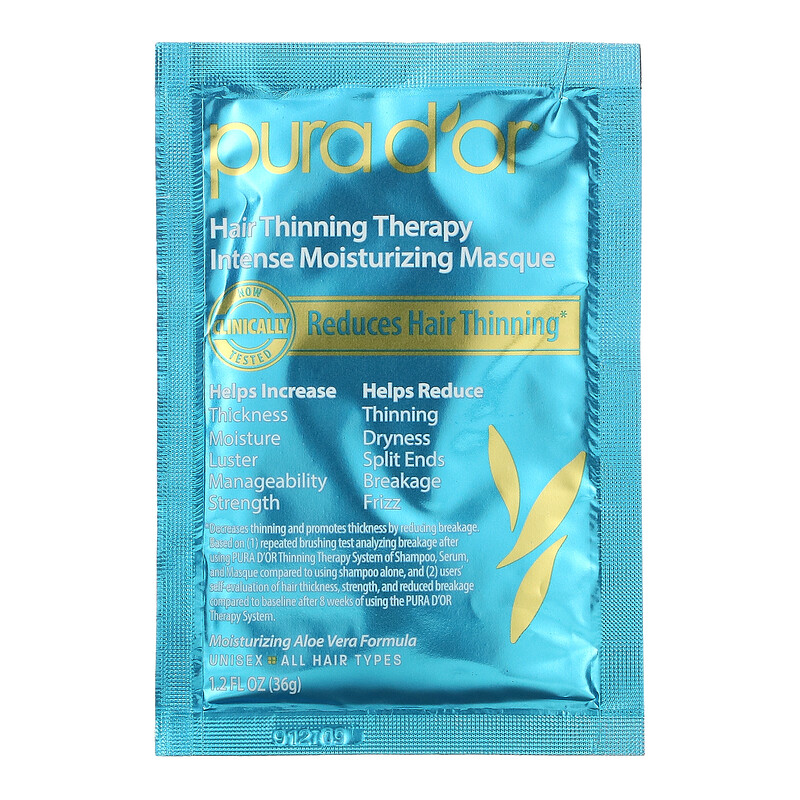 Pura D'or, Hair Thinning Therapy, Intense Moisturizing Masque, 8