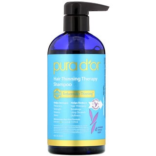 Pura D'or, Shampoing de traitement antichute des cheveux, Lavande et vanille, 473 ml