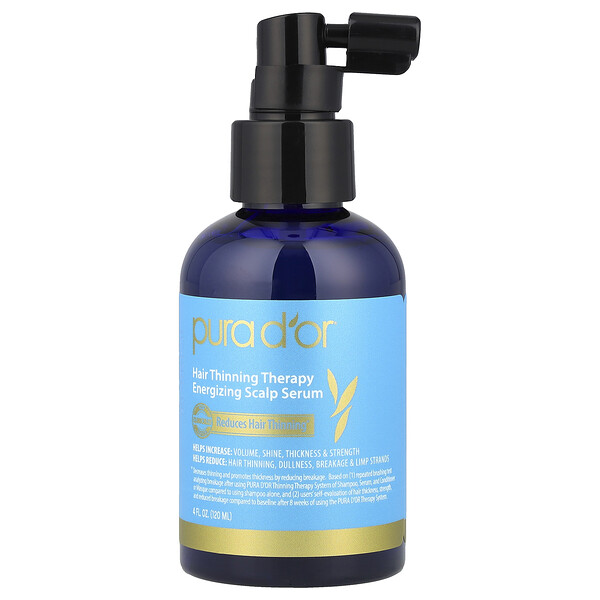Pura D'or Hair Thinning Therapy Energizing Scalp Serum, 4 fl oz (120 ml)