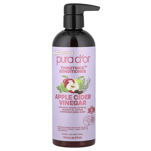 Pura D'or, Thin2Thick™ Conditioner, Apfelessig, 473 ml