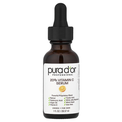 Pura D'or, 20 % Vitamin-C-Serum, 29,57 ml