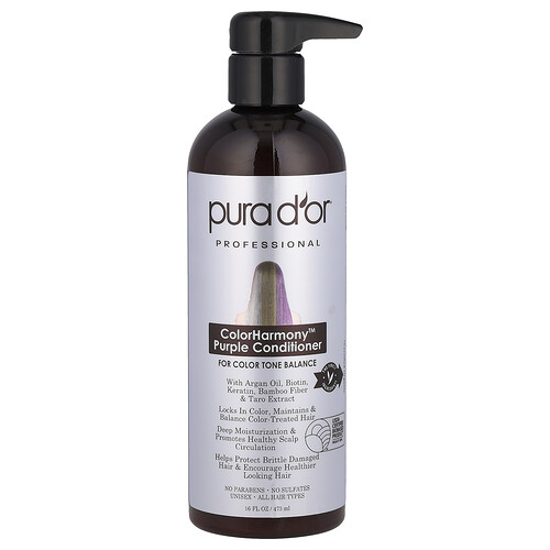 Pura D'or, Professional, ColorHarmony™ Purple Conditioner, lila Conditioner, 473 ml (16 fl. oz.)