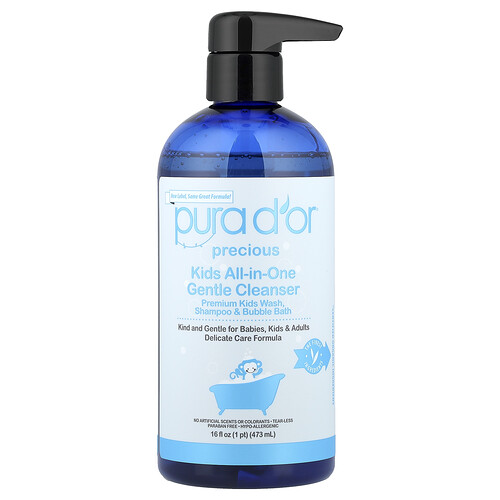 Pura D'or, Kids All-in-One Gentle Cleanser, 16 fl oz (473 ml)