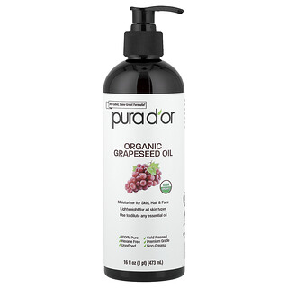 Pura D'or, Minyak Biji Anggur Organik, 473 ml (16 ons cairan)