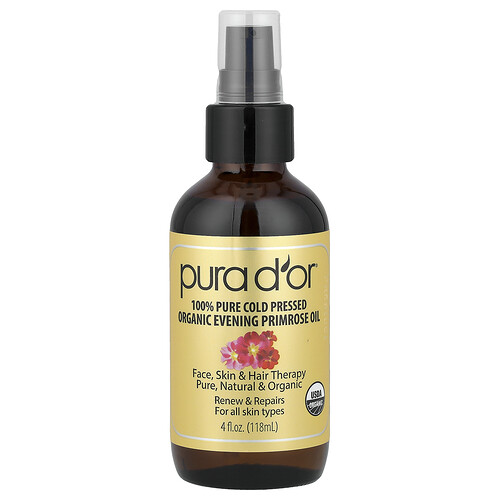 Pura D'or, Bio-Nachtkerzenöl, 118 ml (4 fl. oz.)