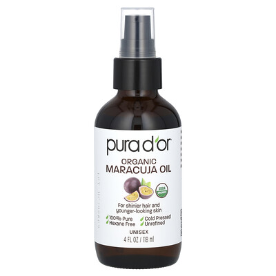 Pura D'or  Organic Maracuja Oil  4 fl oz (118 ml)
