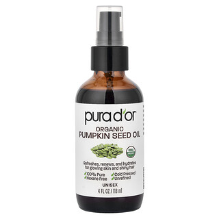 Pura D'or, Organic Pumpkin Seed Oil, 4 fl oz (118 ml)