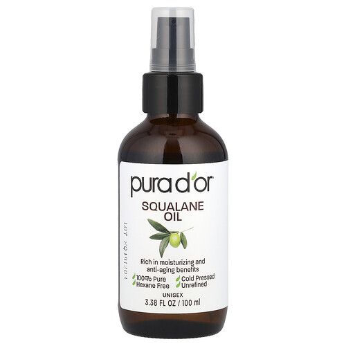Pura D'or Squalane Oil, 3.38 fl oz (100 ml)