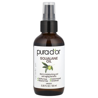Pura D'or, Minyak Squalane, 3.38 fl oz (100 ml)