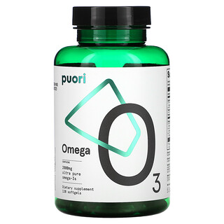 Puori, Омега-3, 666 мг, 120 мягких таблеток