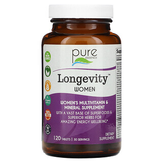 Pure Essence, Wanita Awet Muda, Multivitamin & Mineral Tambahan Wanita, 120 Tablet
