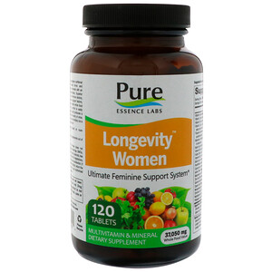 Pure Essence, Longevity Women, 120 Tablets