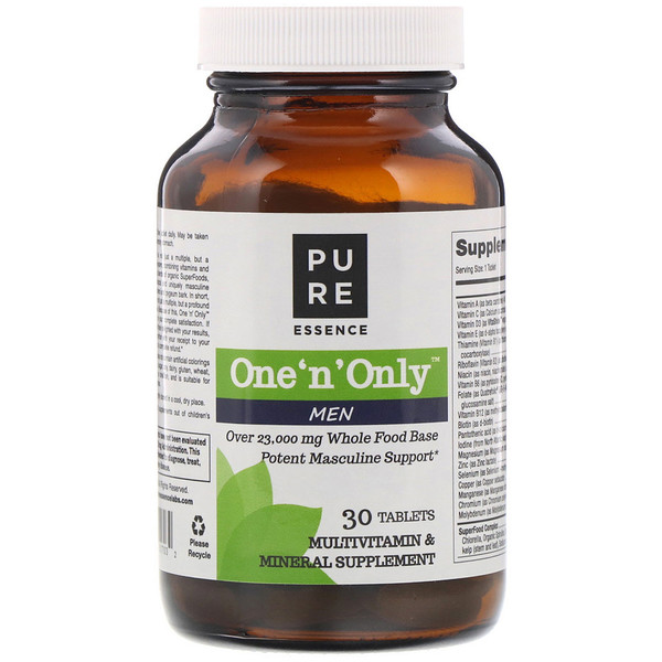 Pure Essence, One 'n' Only Men, Multivitamin & Mineral, 30 Tablets