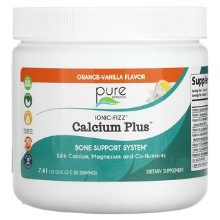 Pure Essence, lonic-Fizz™, Calcium Plus, Orange-Vanille, 210 g (7,41 oz.)