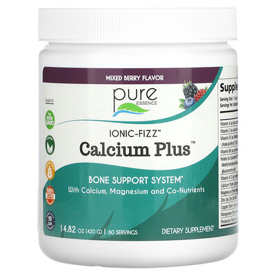 Product Image for Pure Essence, lonic-Fizz , Calcium Plus, Mixed Berry, 14.82 oz (420 g)