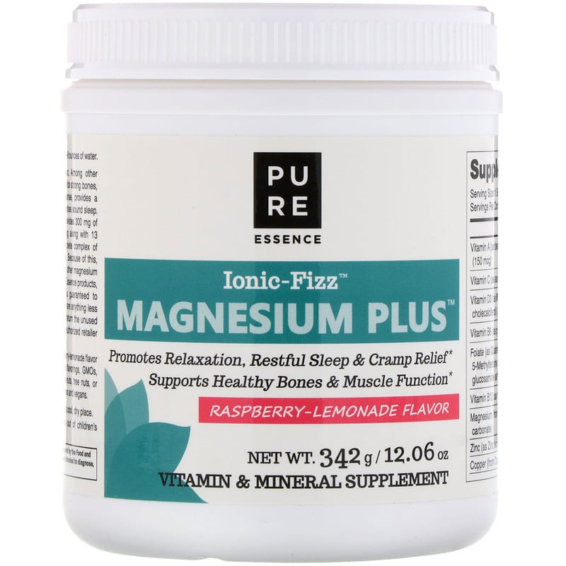 Pure Essence, Ionic-Fizz, Magnesium Plus, Raspberry Lemonade, 12.06 oz ...