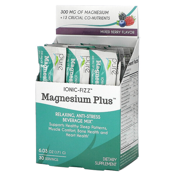 Magnesium Plus, Relaxing, Anti-Stress Beverage Mix, Mixed Berry, 6.03 oz (171 g)