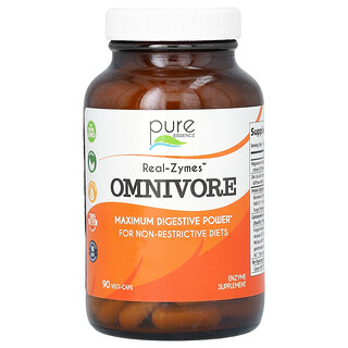 Pure Essence, Real-Zymes, Omnívoro, 90 cápsulas vegetales