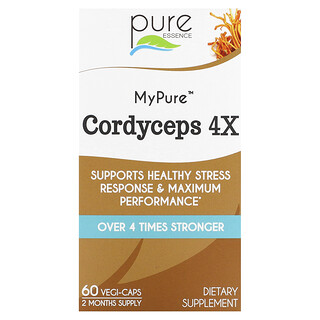 Pure Essence, MyPure, Cordyceps 4X, 60 capsules végétariennes
