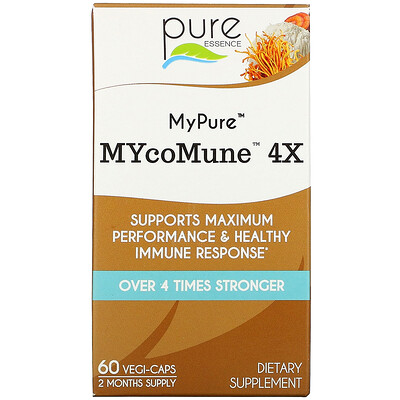 Pure Essence MyPure, MYcoMune 4X, 60 капсул в растительной оболочке