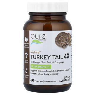 Pure Essence, My Pure, Turkey Tail 4X, 60 capsules végétariennes