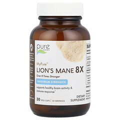 MyPure™, 8X з левиною гривою, максимальна ефективність, 30 рослинних капсул
