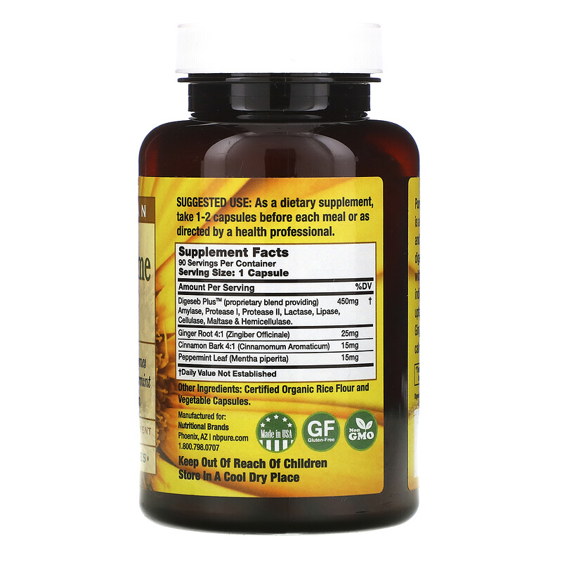 Pure Vegan, Digestive Enzyme Complex, 90 Vegetable Capsules iHerb