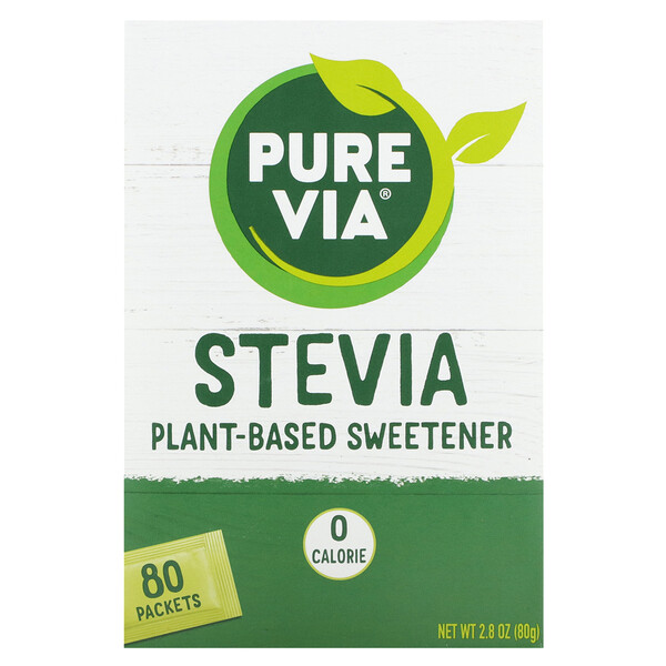 Pure Via‏, Stevia, 80 Packets, 2.8 oz (80 g)