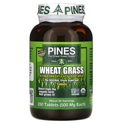 Pines International пшеничные ростки, 500 мг, 250 таблеток