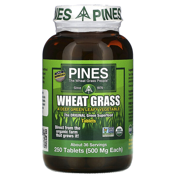Pines International, 小麦若葉、500mg、タブレット250粒