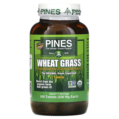 Pines International Wheat Grass, 500 mg, 500 Tablets