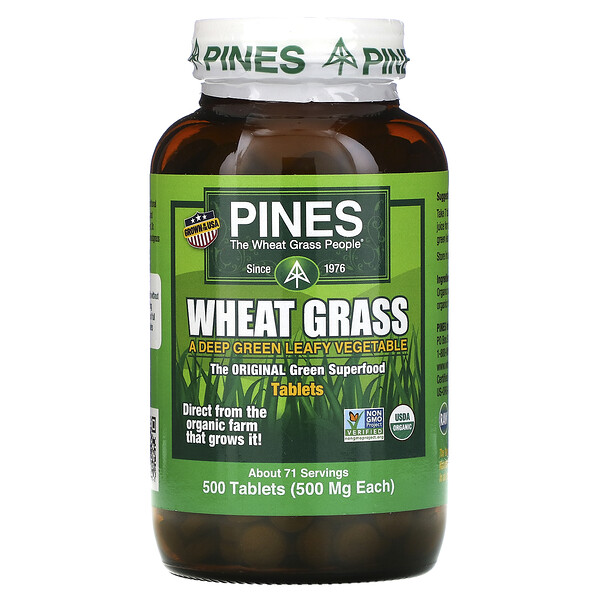 Pines International, 小麦若葉、500mg、タブレット500粒