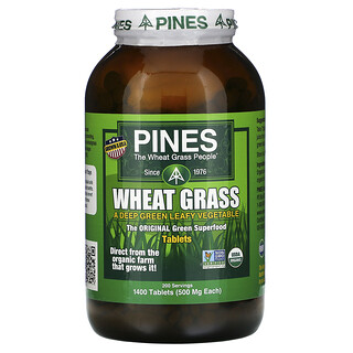 Pines International, 小麦若葉、500mg、1,400粒