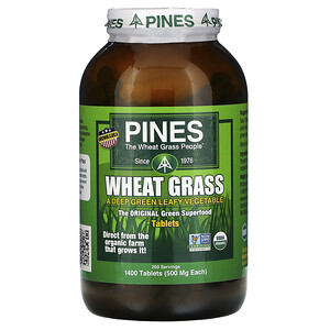 Отзывы о Пинес Интернатиональ, Wheat Grass, 500 mg, 1,400 Tablets