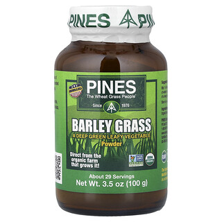 Pines International, Grama de Cevada em Pó, 100 g (3,5 oz)