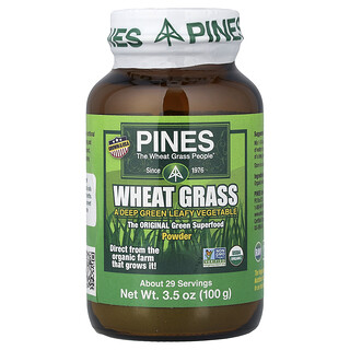 Pines International, Grama de Trigo, Pó, 100 g (3,5 oz)