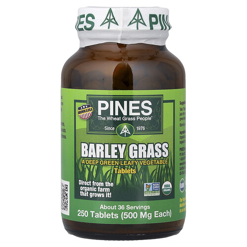 Pines International, Barley Grass, Gerstengras, 250 Tabletten