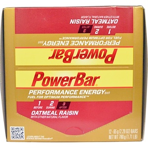 Отзывы о Повер Бар, Performance Energy Bar, Oatmeal Raisin, 12 Bars, 2.29 oz (65 g) Each