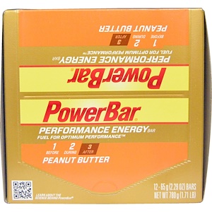 Отзывы о Повер Бар, Performance Energy, Peanut Butter, 12 Bars, 2.29 oz (65 g) Each
