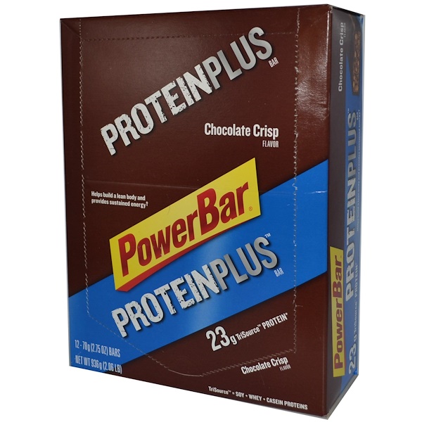 PowerBar, ProteinPlus, Chocolate Crisp Flavor, 12 Bars, 2.75 oz (78 g) Each (Discontinued Item) 