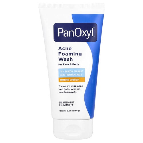 Panoxyl Acne Foaming Wash, For Face & Body, Maximum Strength, 5.5 oz (156 g)