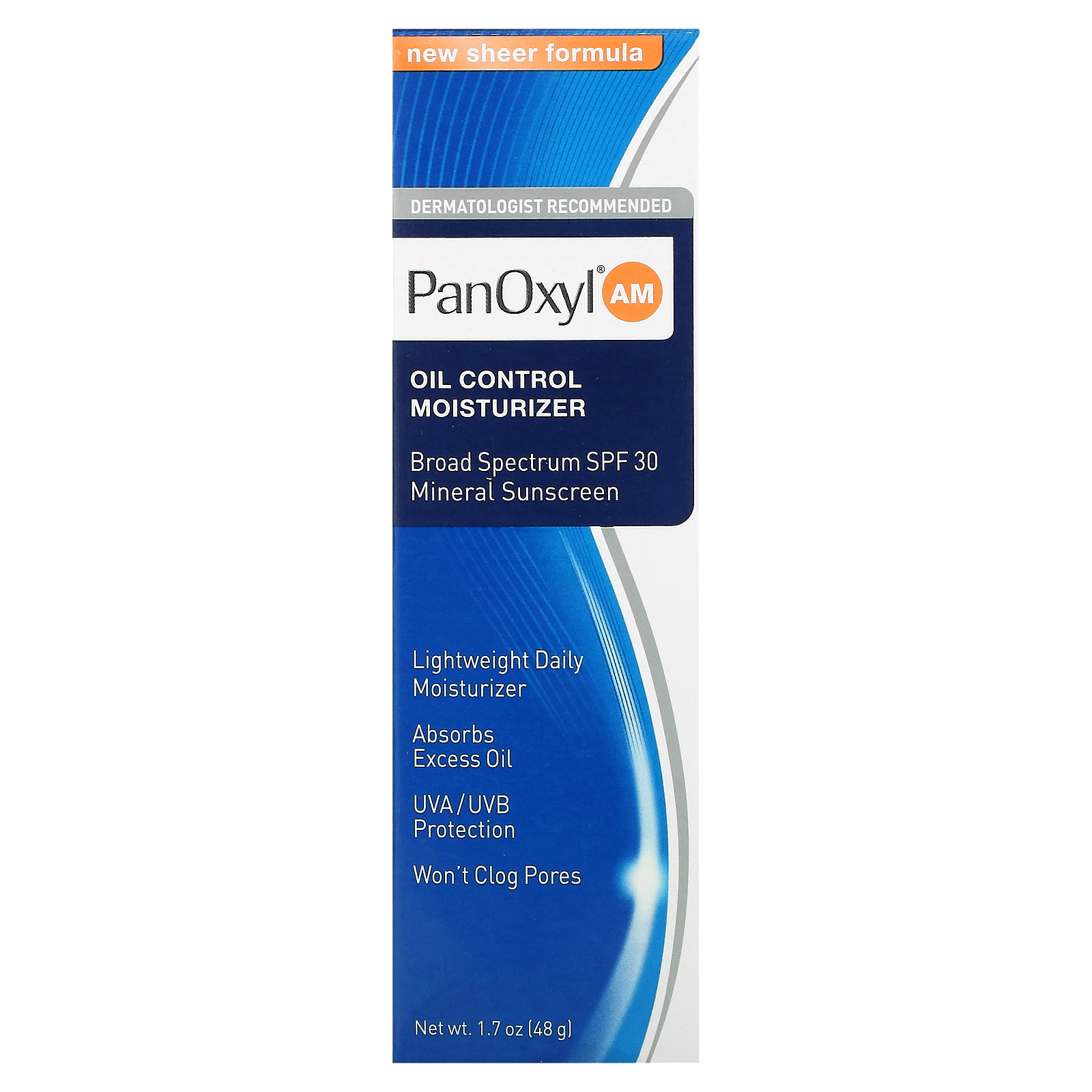 PanOxyl, PanOxyl AM, Oil Control Moisturizer, SPF30, 1.7 oz (48 g)