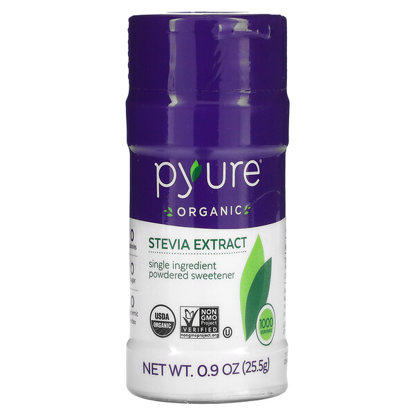 Pyure‏, Organic Stevia Extract, Powdered Sweetener, 0.9 oz (25 g)