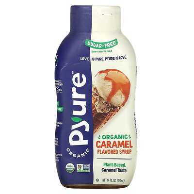 Купить Pyure органический сироп со вкусом карамели, подходит для кетодиеты, без сахара, 414 мл (14 жидк. унций)